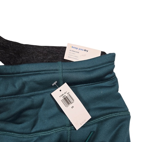 Old Navy High Rise Ultracoze Leggings Darkwater Teal Green Women's Size 2X - Picture 6 of 12